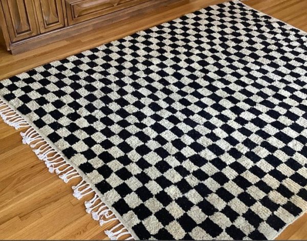 Black And White Checkered Rug Living Room