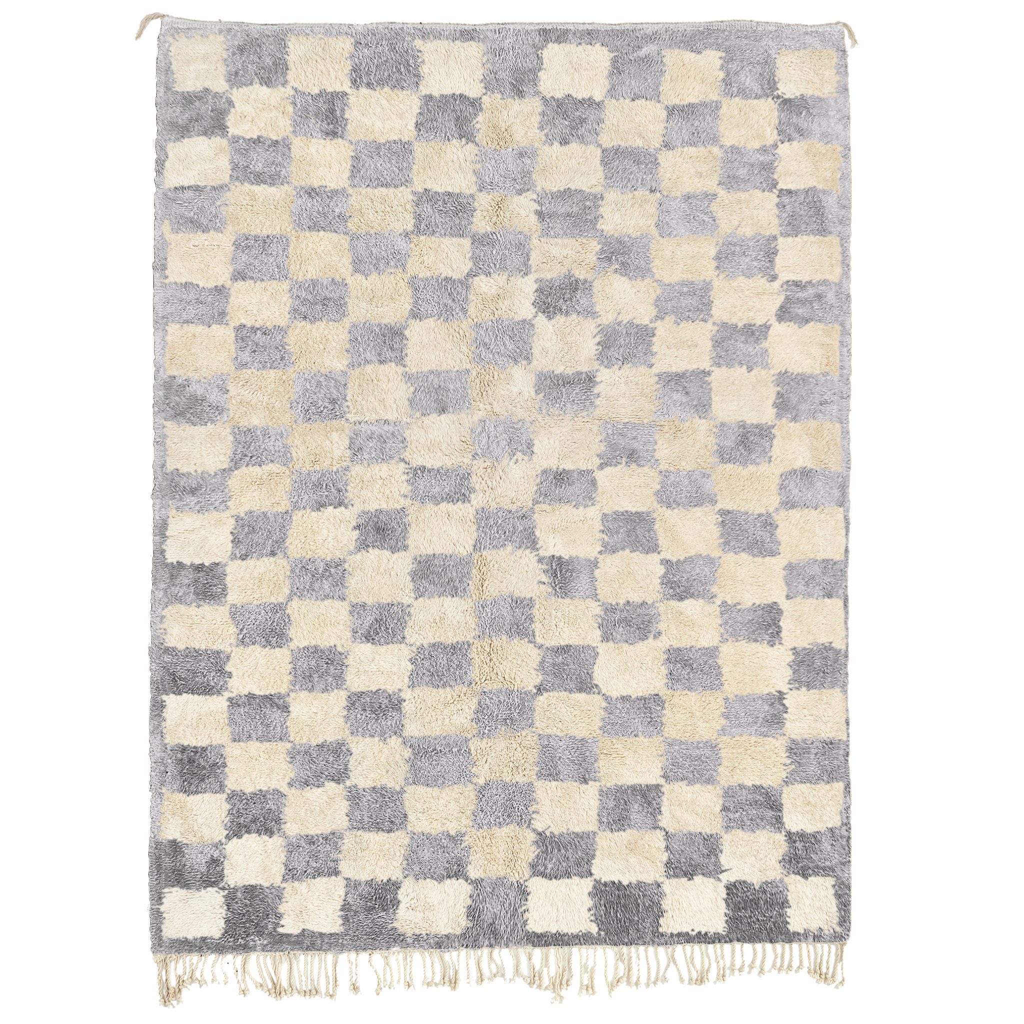 Gray checkered rug