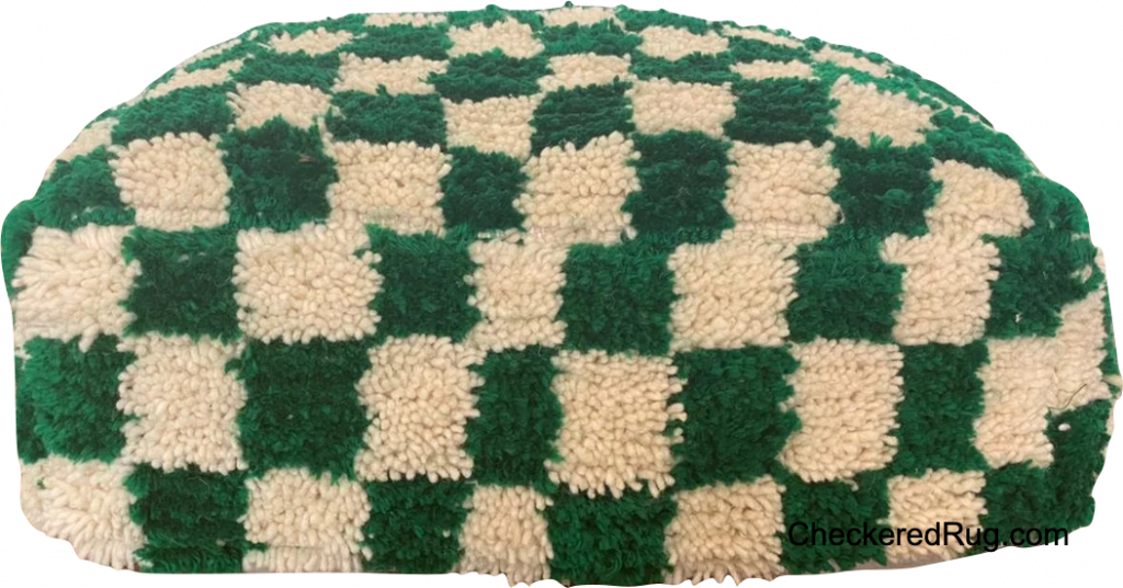 green pouf ottoman moroccan
